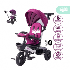 Triciclo con Bluetooth modelo Aria Deluxe color Lila