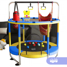 Juego CAMA SALTARINA FULL SMILE Amarillo con Azul