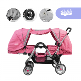 Coche Cuna Mellicero Duox Deluxe Color Rosado