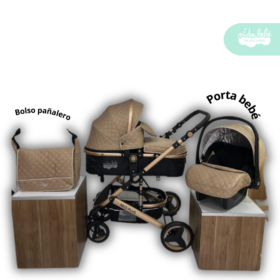 Coche Cuna Moises con porta bebé Neo Plus Beige