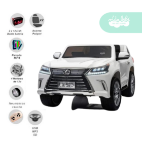 Carrito a Batería para niño Ford LEXUS LICENCED color Blanco