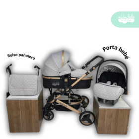 Coche Cuna Moises con porta bebé Neo Plus Silver