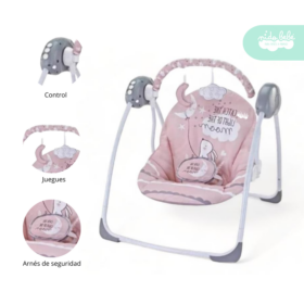 Silla Nido Mecedora de Bebé Columpio color Rosa