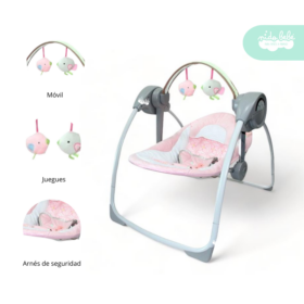 Silla Nido Mecedora de Bebé Columpio Pink