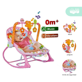 Silla Nido Mecedora de Bebé Baby Sweet Rosa