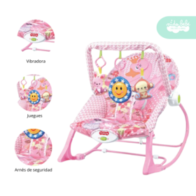Silla Nido Mecedora de Bebé Baby Boo rosada