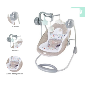 Silla Nido Mecedora de Bebé Columpio Piubello color Beige