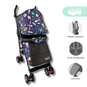 Coche bastón de bebe Alana Deluxe Blue