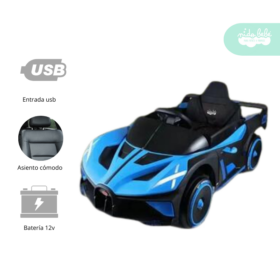 Carrito a Batería para niño Modelo FastCar color Azul