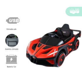 Carrito a Batería para niño Modelo FastCar color Rojo