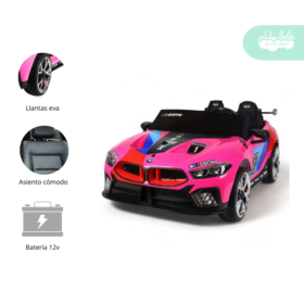 Carrito a Batería para niño Modelo Hart Rosado