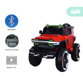 Carrito a Batería para niño Modelo Loki Rojo