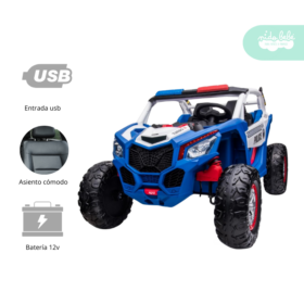 Carrito a Batería para niño Modelo Police BLUE
