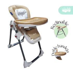 Silla De Comer de bebé Deluxe con Acolchado Premium Beige