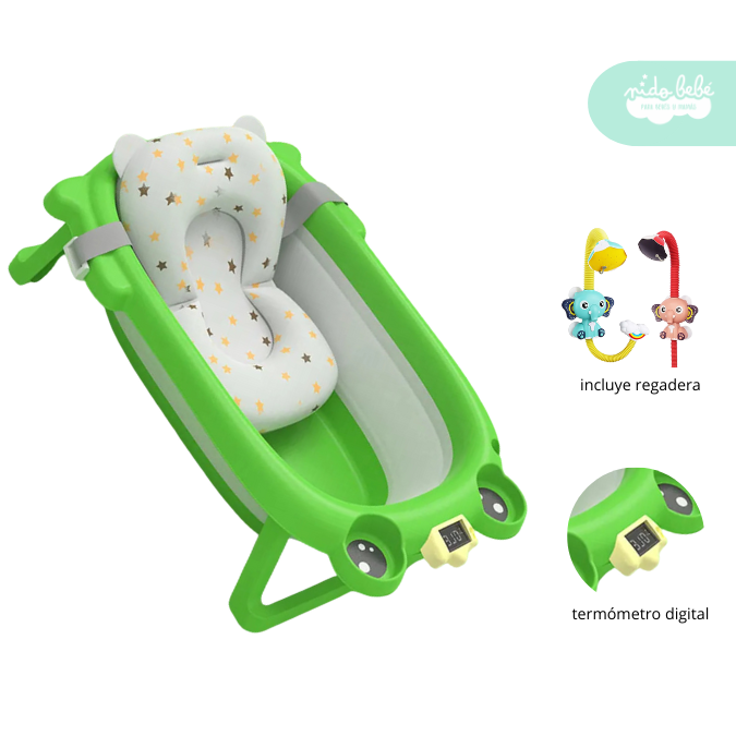 2 Bañera Plegable de Bebe modelo Ranita Verde - Imagen 1