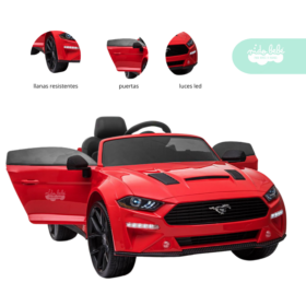 Carrito a Batería para niño Mustang color Rojo