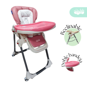 Silla De Comer de bebé Deluxe con Acolchado Premium Pink