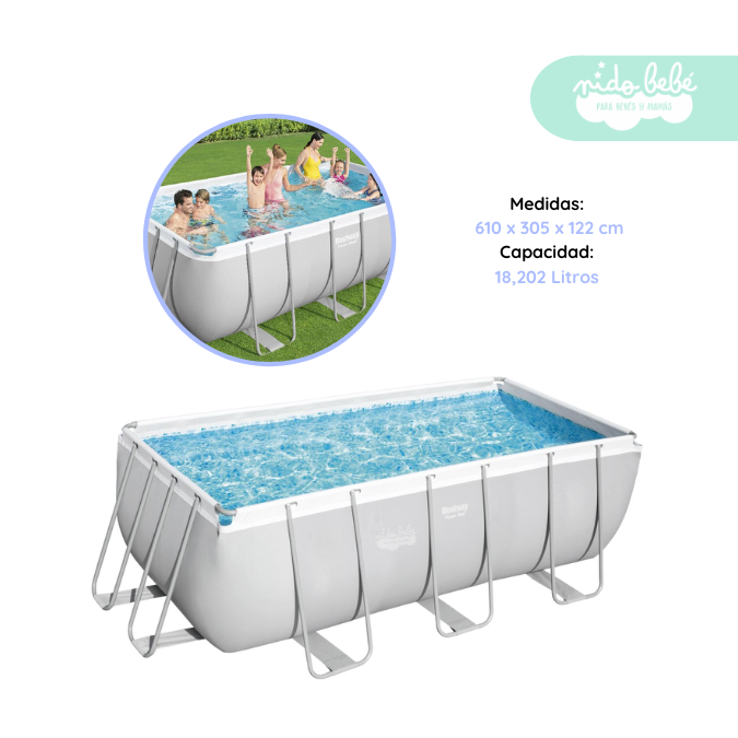 35 Maxi Piscina Estructural Rectangular Betsway 18 mil L - Imagen 1