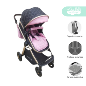 Coche Moises de bebe Tokio Rosado