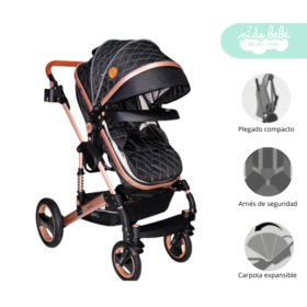 Coche Moises de bebe Denver Baby Negro