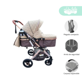 Coche Moises de bebe Denver Baby Beige