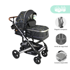 Coche Moises de bebe Hiltton Negro