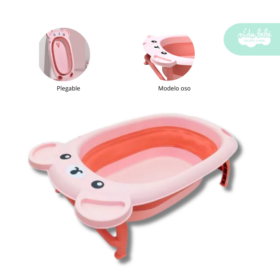 Bañera Plegable de Bebe modelo Osito Rosado