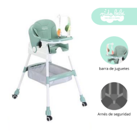 Silla de Comer de bebé modelo Betty color Verde