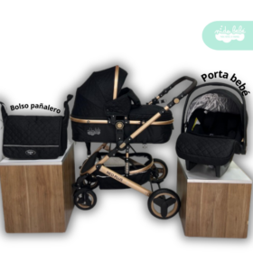 Coche Cuna Moises con porta bebé Neo Plus Black