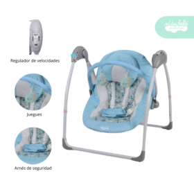 Silla Nido Mecedora de Bebé Columpio Bouncer Blue