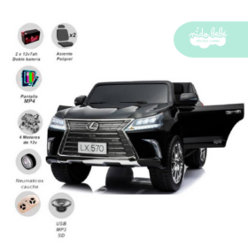 Carrito a Batería para niño Ford LEXUS LICENCED color Negro
