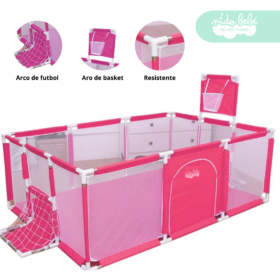 CORRALITO INFANTIL de tela didactico rosado