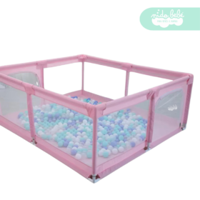CORRALITO INFANTIL de tela cuadrado rosado