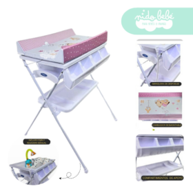 Bañera Cambiador de Bebé Rosado