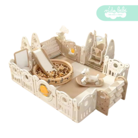 Corral de juegos de niño premium plus Planeta Beige