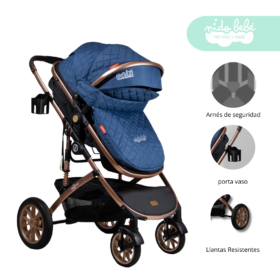 Coche Moises para bebe modelo Drax Edicion Blue