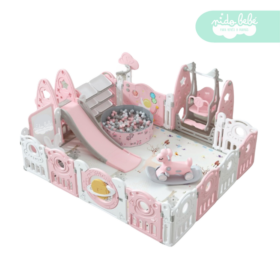 Corral de juegos de niño premium Planeta Rosado