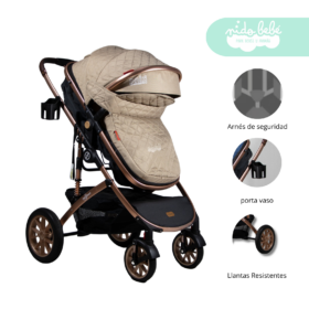 Coche Moises para bebe modelo Drax Edicion Beige