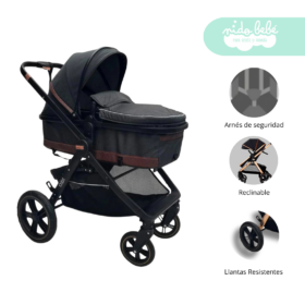 Coche Moises de bebe Josefyn color Black