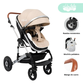Coche Moises de bebe con Mochila Sweett Beige