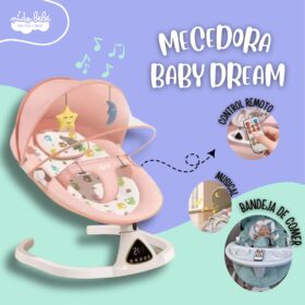 Silla mecedora eléctrica Baby Dream Rosada