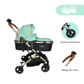 Coche Moises de bebe edicion deluxe Vaduz Verde