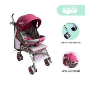 Coche baston de bebe modelo rey  Pink