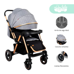 Coche Cuna de bebe Passo color Grey
