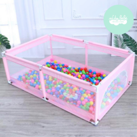 CORRALITO INFANTIL de tela rectangular rosado
