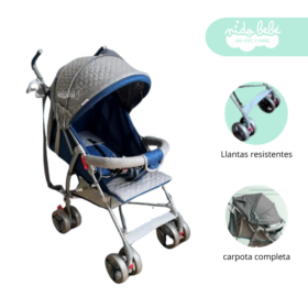 Coche baston de bebe modelo rey Plomo
