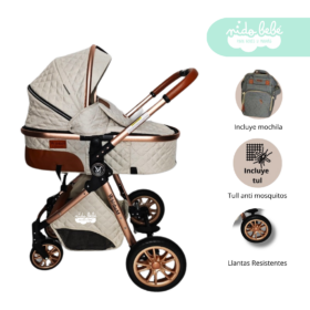 Coche Moises con mochila modelo Madrid Deluxe Blanco