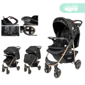 Coche Cuna de bebe modelo Smart color Black