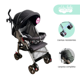 Coche baston de bebe modelo rey  Negro