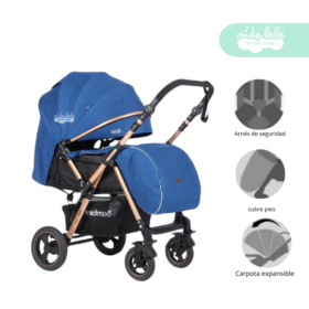 Coche Cuna Passo Bambino Deluxe Azul